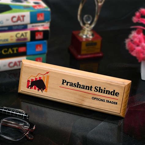 Professional Desk Name Plate for Stock Market Traders – Housenama