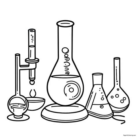 Science Lab Coloring Pages 的图像结果
