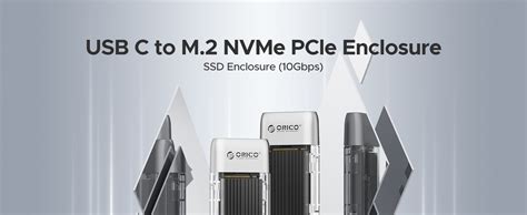 ORICO M.2 NVMe SSD Enclosure, Tool-Free USB 3.2 Type-C 10Gbps to M.2 ...