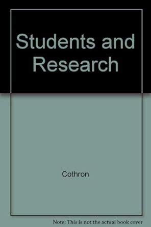 Students and research: Practical strategies for science classrooms and ...
