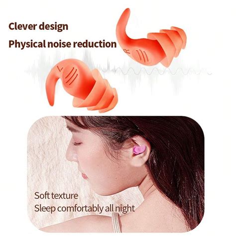1pair Three Layers Of Silicone Earplugs Waterproof Noise Reduction ...