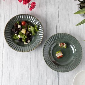 Homesake Olive Green Kitchen Soup Pasta Plate, Small Dinner Plate Price ...