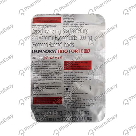 Dapanorm Trio Forte Ld Strip Of 10 Tablets: Uses, Side Effects, Price ...