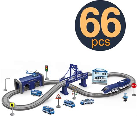 Buy Wdmiya Train Sets for Boys 4-7, 66 Pcs Battery Operated Train Set ...