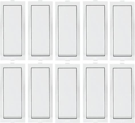 ANCHOR ROMA WHITE, 10A, 1 WAY SWITCH -21011,(10 Nos Switches) 10 A One ...