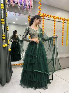 Fabcartz Printed Semi Stitched Lehenga Choli - Buy Fabcartz Printed ...