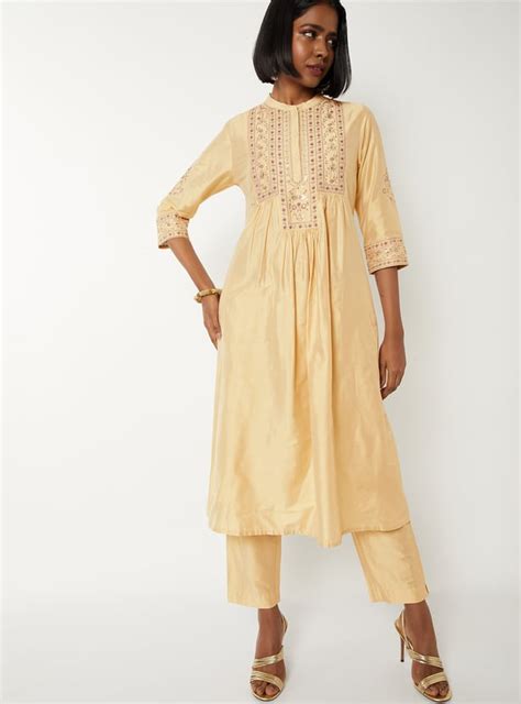 Buy Women Embroidered Straight Kurta Set Online at just Rs. 1299.0 ...