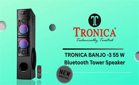 TRONICA 55W Banjo-III Bluetooth Tower Speaker with USB, FM, Bluetooth ...