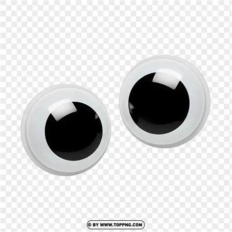 HD 3D Plastic Google Eyes with Glossy Reflection PNG | TOPpng