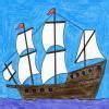 how to draw a ship art and craft - Brainly.in