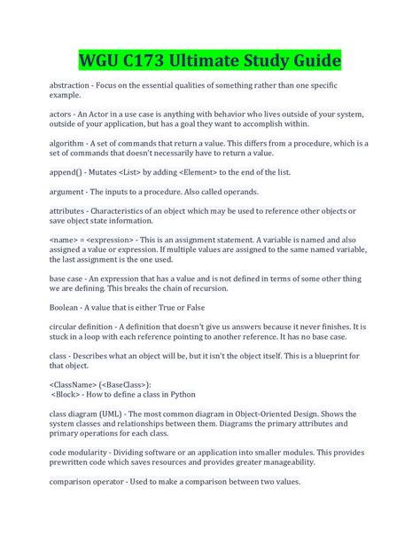 Image result for WGU Biology Module 23 Study Guide