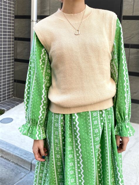 Cream color knit vest【428】 | LEMON