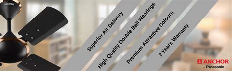 Buy Anchor by Panasonic Ventus 600mm Ceiling Fan (SmokeBrown Briken ...