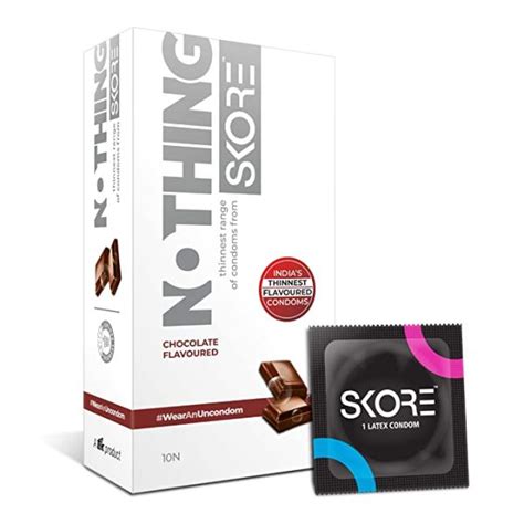 Skore Nothing Condoms Chocolate flavoured 10 Condoms in 1