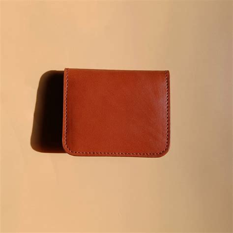 Buy The Bicyclist Cognac Tan Minimalist Genuine Leather Slim Bifold ...