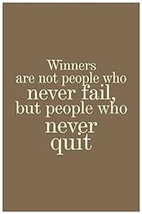 Inephos Winners Never Quit Funny Poster (12 x 18 inch) : Amazon.in ...