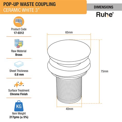 Waste Coupling for Bathroom Wash Basin Fittings – Ruhe