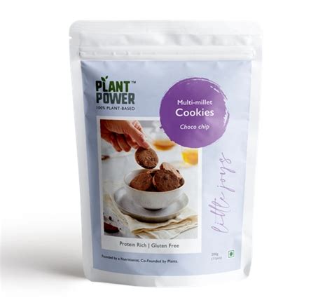 Buy Multi-Millet Choco Chip Cookies Online from Plant Power at Best Price