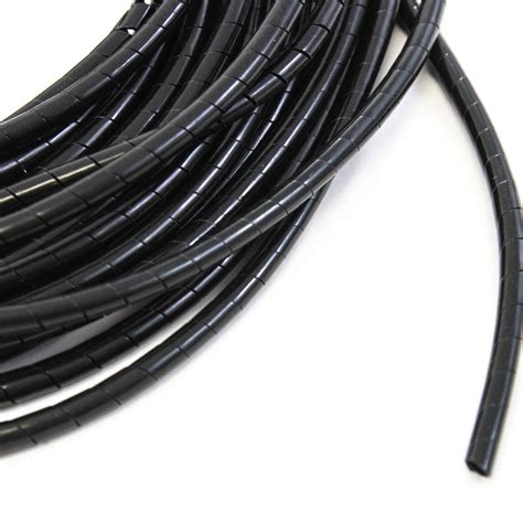 Buy 33FT PE 5/16 Inches (8 mm) Black Polyethylene Spiral Wire Wrap Tube ...