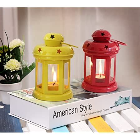 TIED RIBBONS Set of 2 Decorative Metal Tealight Candle Holder Lantern ...