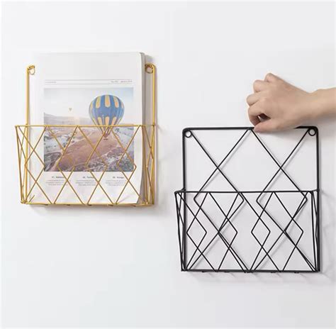 Wall Mounted Magazine Rack, Hanging Book Display Shelf, Magazine And B ...