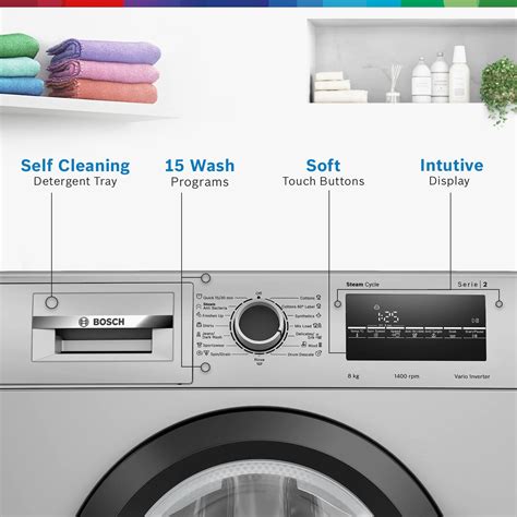 Bosch 8 kg Washing Machine Front Load Fully Automatic for Modern Indian ...