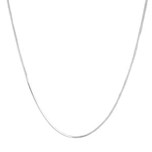 ZAVYA 925 Sterling Silver Sleek Serenity Rhodium Plated 18-Inch Men's ...