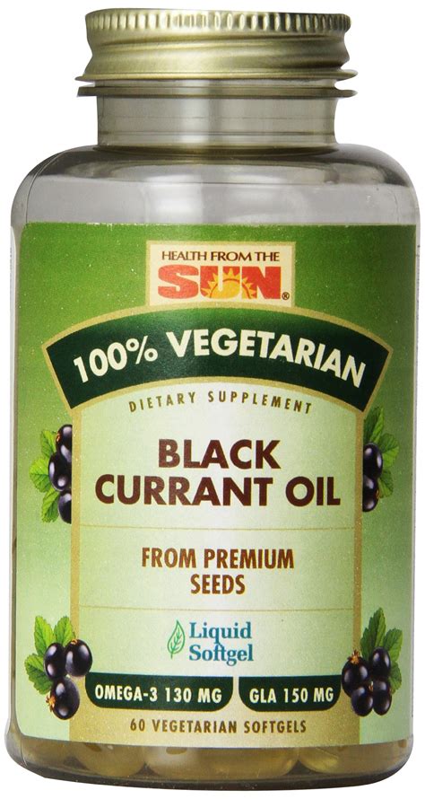 Nature's Life Black Currant Seed Oil 1000mg Vegetarian Cold Pressed ...