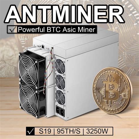 Buy Antminer S19 95T Professional Bitcoin Miner, 3250w Asic Miner ...