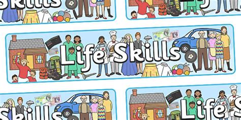 Life Skills Display Banner - life skills
