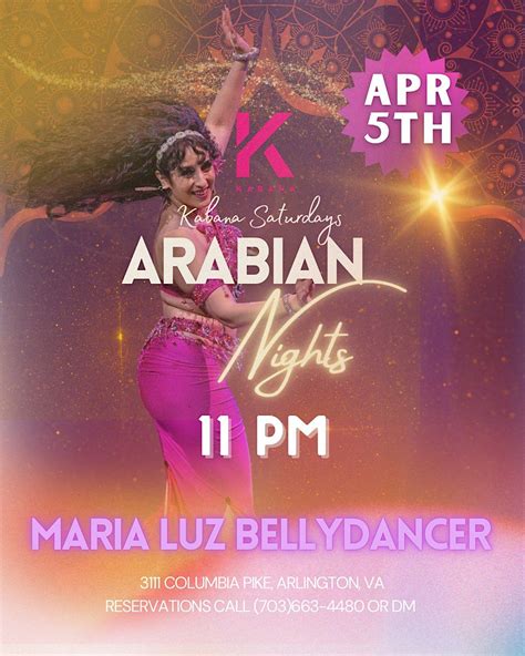Arabian Nights W/ Bellydancer Maria Luz, Kabana Restaurant & Lounge ...