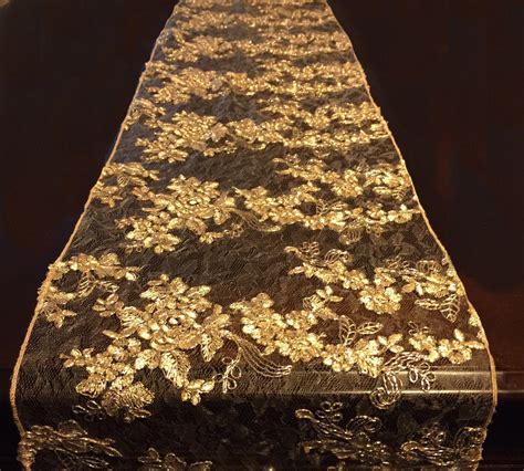 Gold Lace Table Runners at Willa Gullett blog