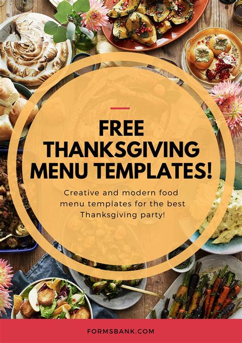 Thanksgiving Menu Template - Social Media Template