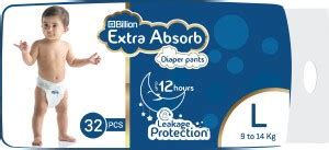 Billion Extra Absorb Diaper Pants - L - Buy 32 Billion Top Sheet : Non ...