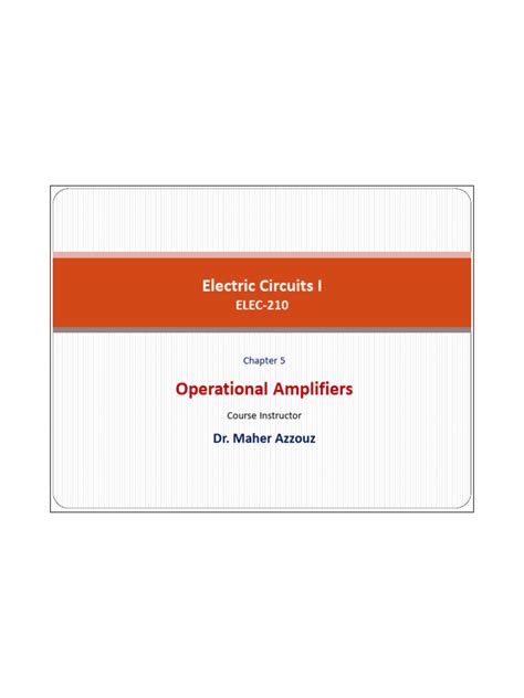 Rezultat imagine pentru Operational Amplifier Lecture Notes