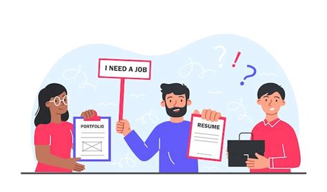 Mann, der einen Job sucht, antwortet auf die Vakanz mit einem Schild ...