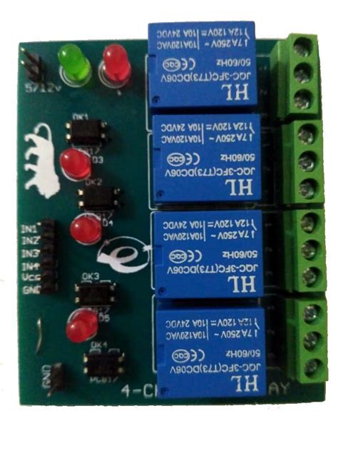 Buy 4-Channel 5V Relay Module with Optocoupler & NO, NC, COM Output ...