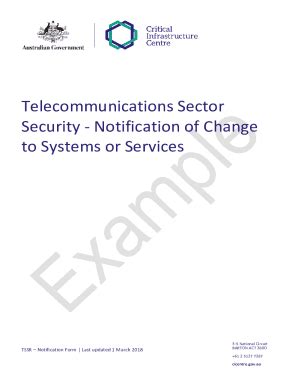 Fillable Online Example completed notification of proposed change form ...