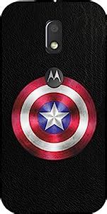 Dot Print Captain America shield Printed Back Cover For Moto E3 ...