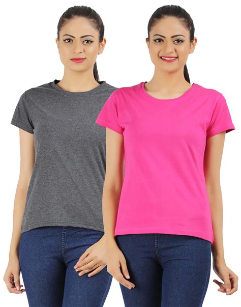 Buy Ap'pulse Women's Combo T Shirt (Pack of 2) at Amazon.in