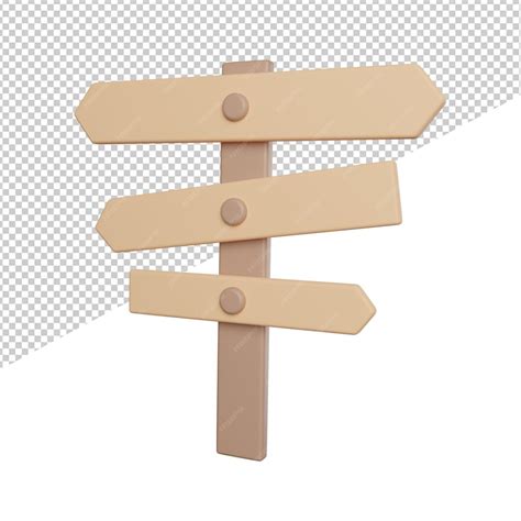 Signpost navigation way side view 3d icons rendering illustration on ...