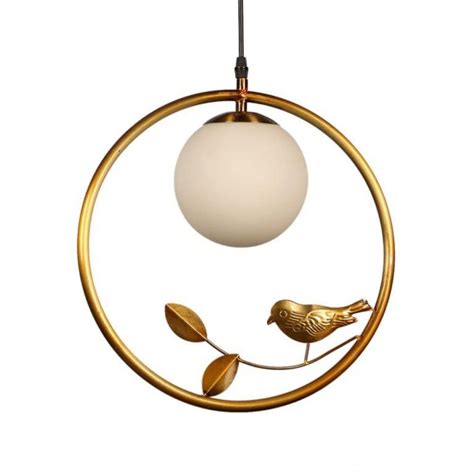 Buy SVDK Chandelier Pendant Ceiling Lamp Round Shape with Bird (Bulb ...