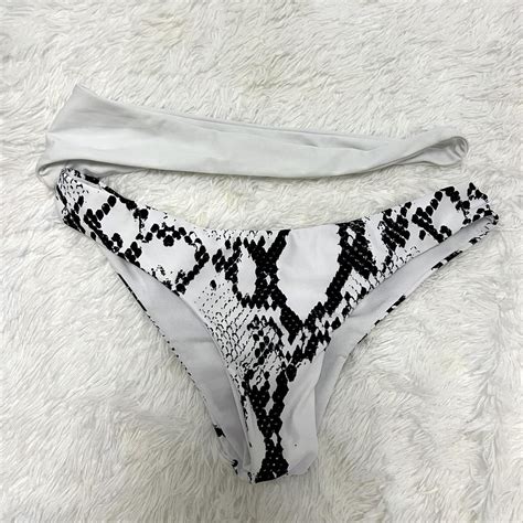 Women's Black and White Swimsuit-one-piece | Depop