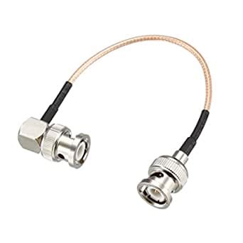 uxcell BNC Male to BNC Male Right Angle Coax Cable RG316 RF Coaxial ...
