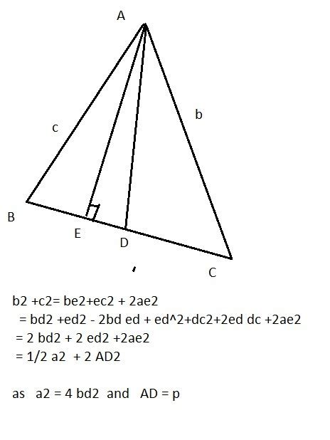 In triangle ABC, AE is perpendicular to BC and AD is the median, then ...