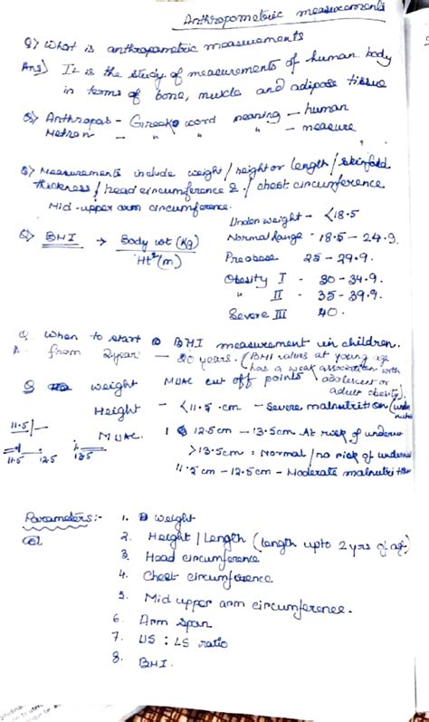 Anthropometric Analysis: Understanding Human Body Measurements - Studocu