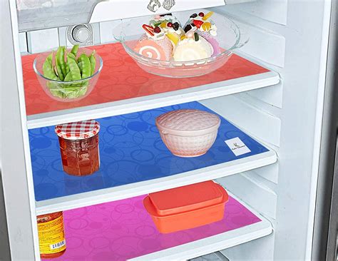Buy Kuber Industries 3 Piece Self Lining Design PVC Fridge Mat Set - 18 ...