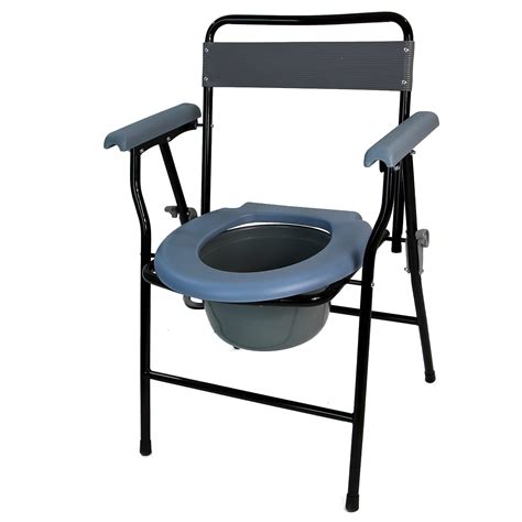 Easigear Folding Steel Portable Commode Chair With Safety Lock 9 ...