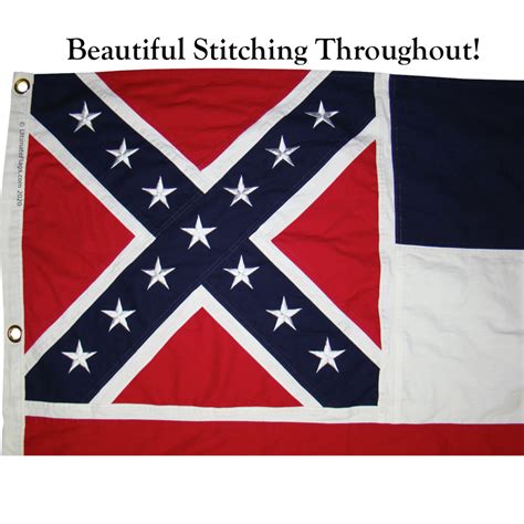 State of Mississippi State Flag - MS Flags for Sale - Cotton - Ultimate ...