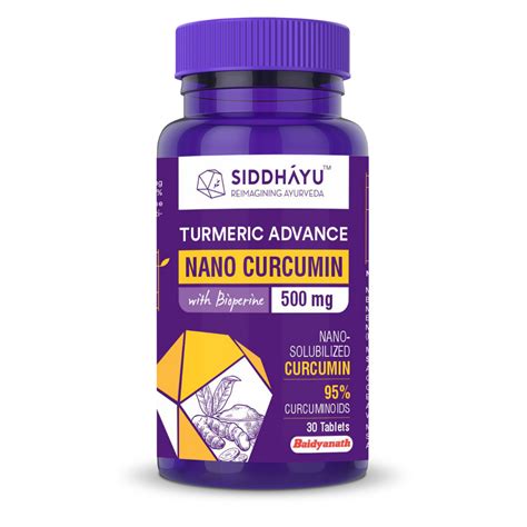 Siddhayu Turmeric Advance Nano Curcumin 500 mg, 30 Tablets Price, Uses ...